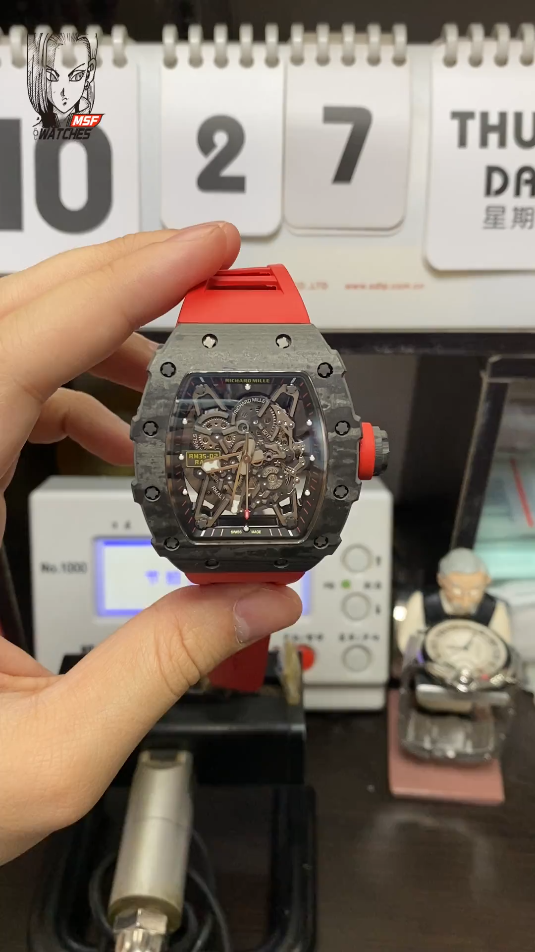 Richard Mille Men's Collection series RM 35-02, Carbon Fiber Case.