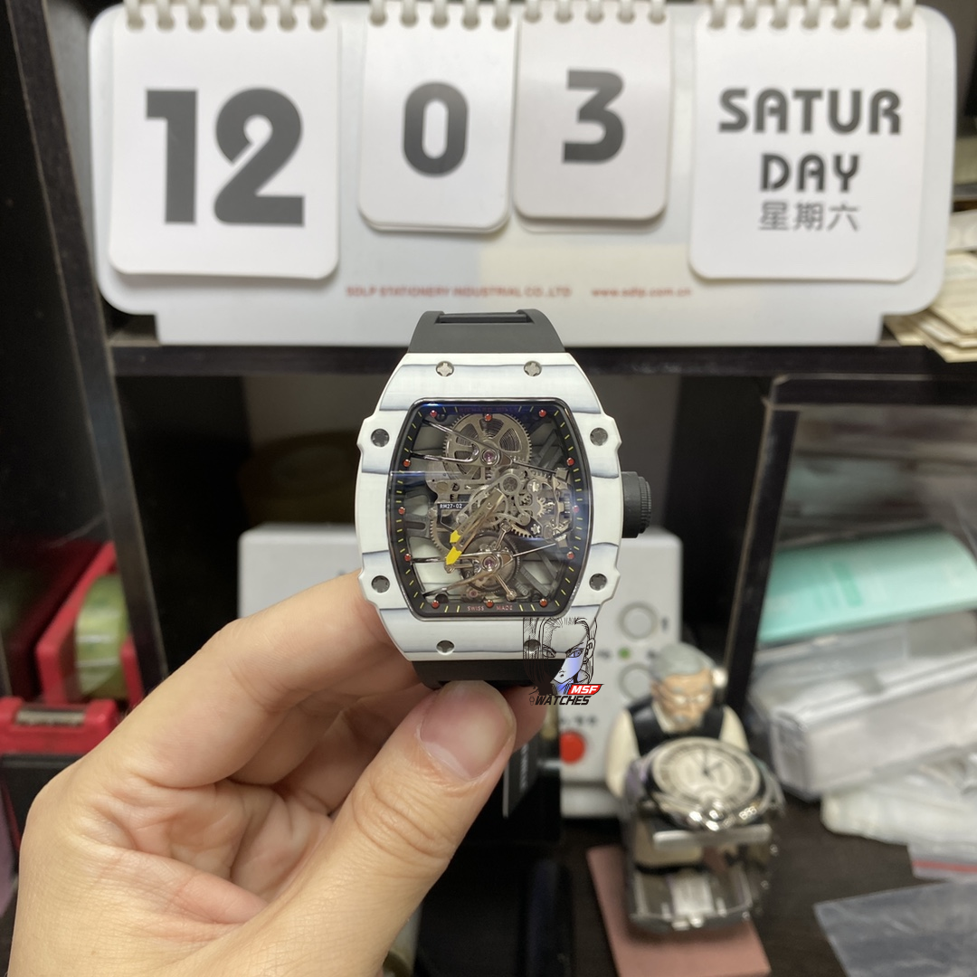 Richard Mille Men's Collection series RM27-02, Sapphire Crystal Nylon Strap and Titanium Buckle, 47.77×39.7 size.