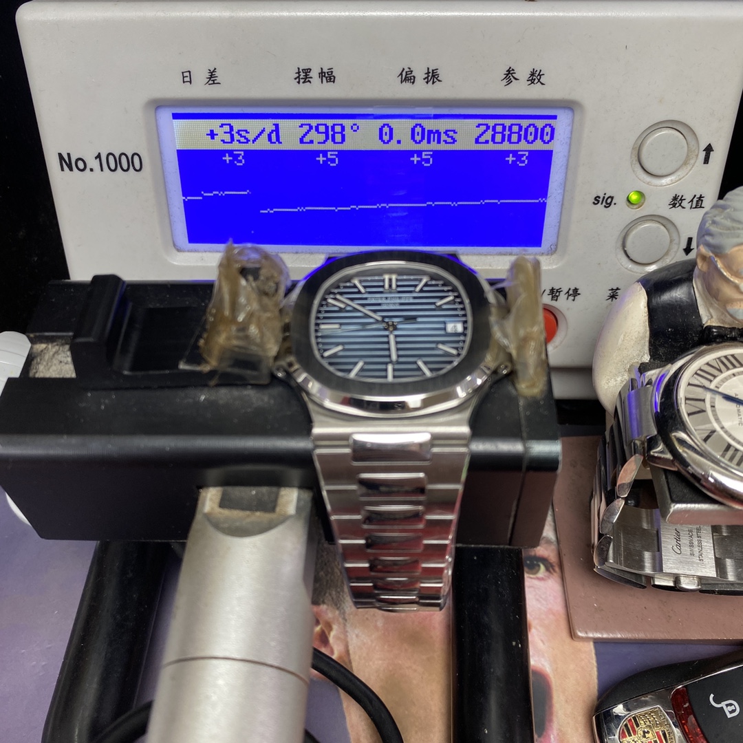 Patek Philippe Nautilus series 57111A 010, Stainless Steel Case Grey-Blue Dial Stainless Steel Bracelet, 40mm Size.