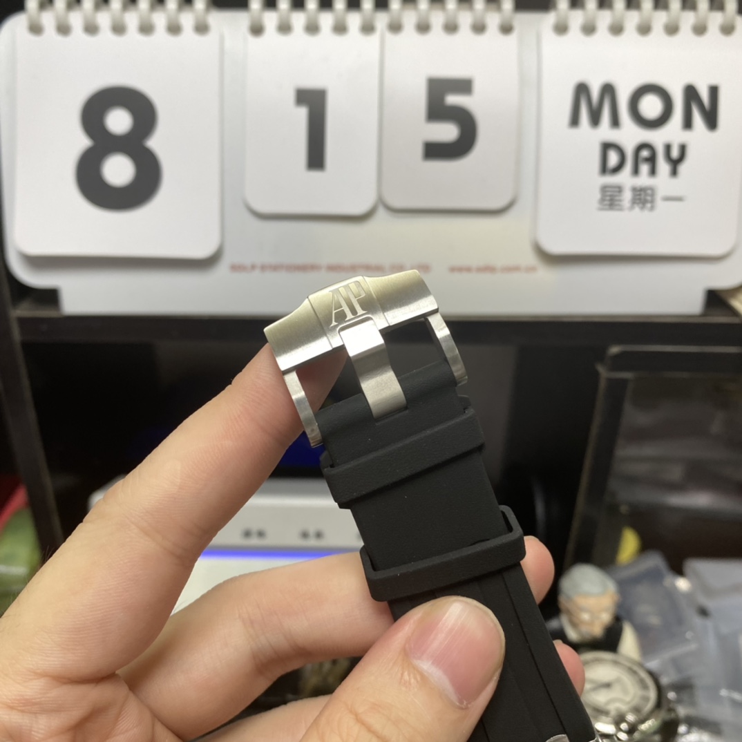 Audemars Piguet Royal Oak Offshore Series 15710ST.OO.A002CA.01, Black Transparent Caseback, 42mm Size.