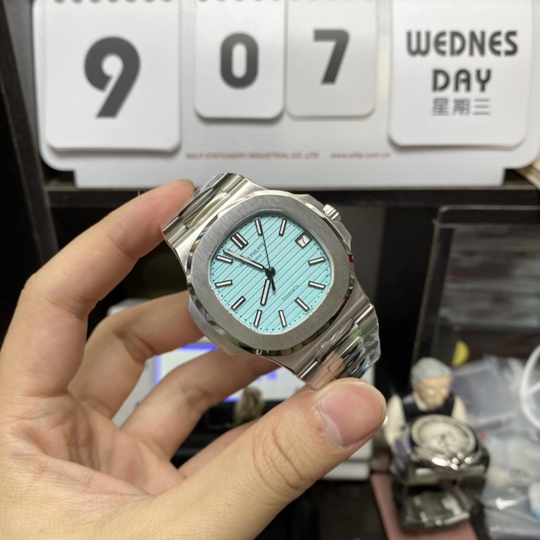 Patek Philippe Nautilus series 57111A-018, Tiffany Blue Dial, 40mm Size.