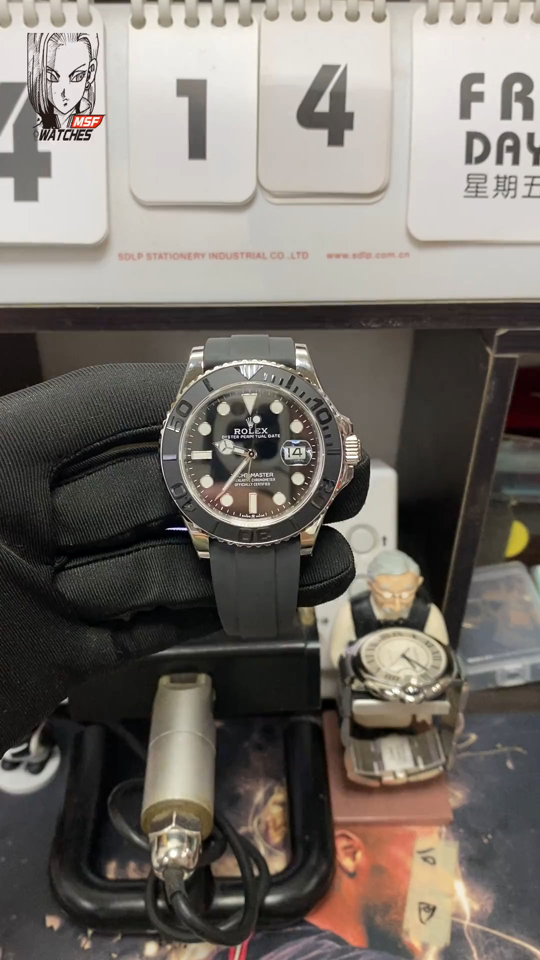 Rolex Yacht-Master Series m226659-0002, Platinum with Black Dial Black Ceramic Bezel, 42mm Size.