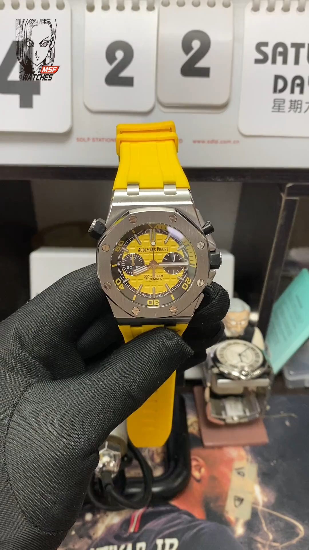 Audemars Piguet Royal Oak Offshore Series 26703ST.OO.A051CA.01, Yellow Dial, 42mm Size