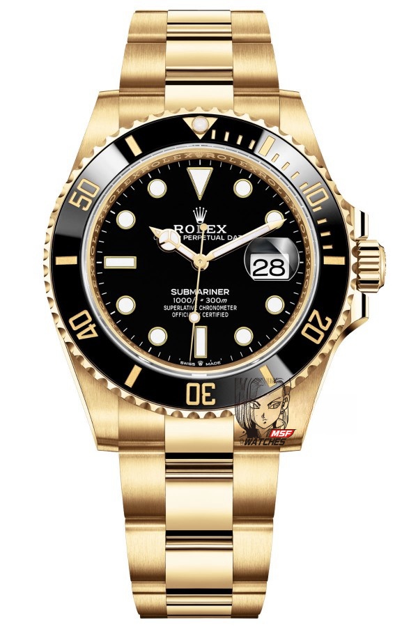 Rolex Submariner Series ALL 18K GOLD CASE Black DIAL DATE DIAL , 40mm size.