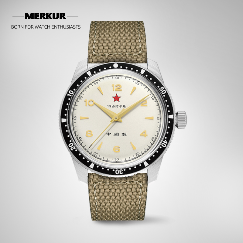 NEw Vintage Chinese Style 70S Red Army Red Star Tongji VCM China made Watch CLASSIC CROSS LINE DIAL Original Design handwind mechanical watch Gold and Silver Dial