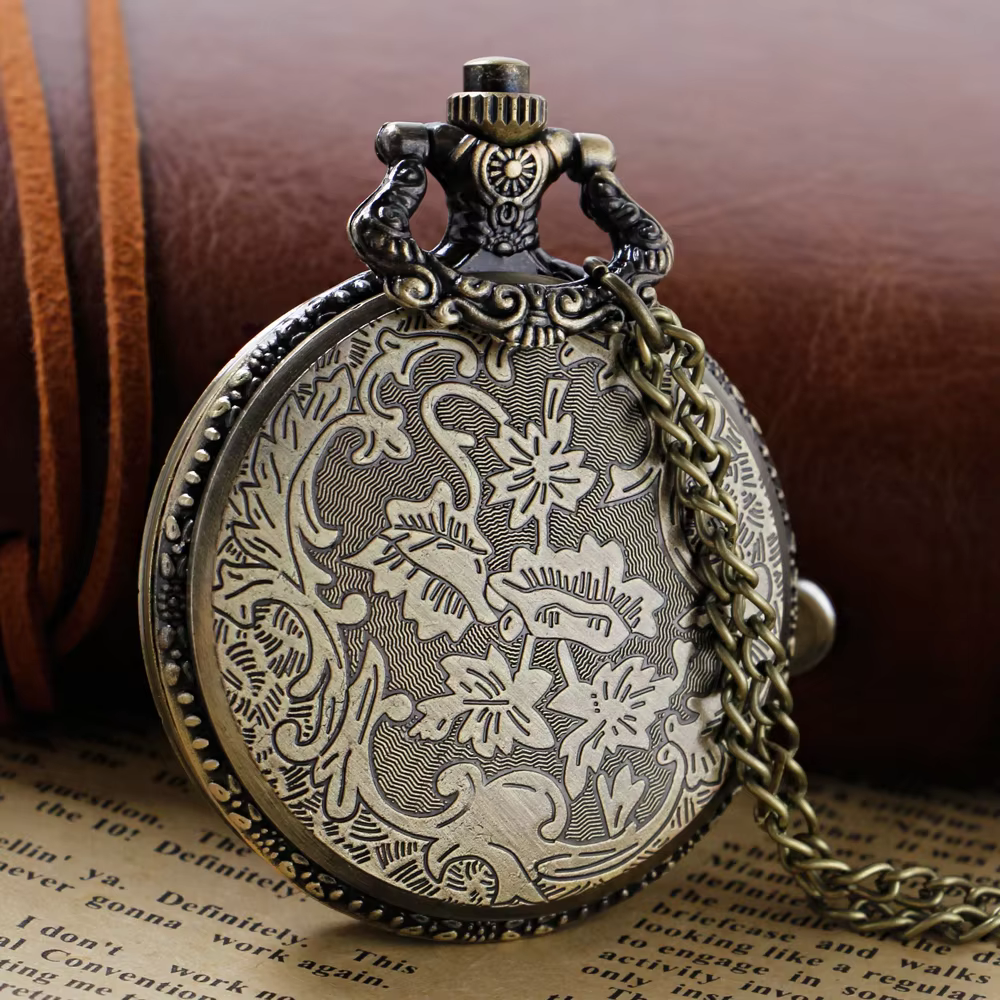 Fashion Exquisite Women's Quartz Pocket Watch Necklace Retro Casual Birthday Gift Pendant Chain CF1481